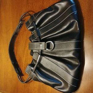 Pre-loved Lancel purse in black with silver hardware